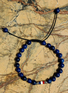 BRACELET FRENCH TOUCH - PIERRES SEMI-PRECIEUSES – LAPIS LAZULI