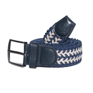 CEINTURE TRESSÉE - ENTREMÊLEMENT BLEU MARINE ET BEIGE