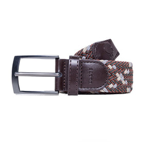 CEINTURE TRESSÉE - MARRON, BRONZE, VERT ET BLANC