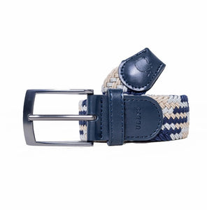 CEINTURE TRESSÉE - BEIGE ET BLEU MARINE