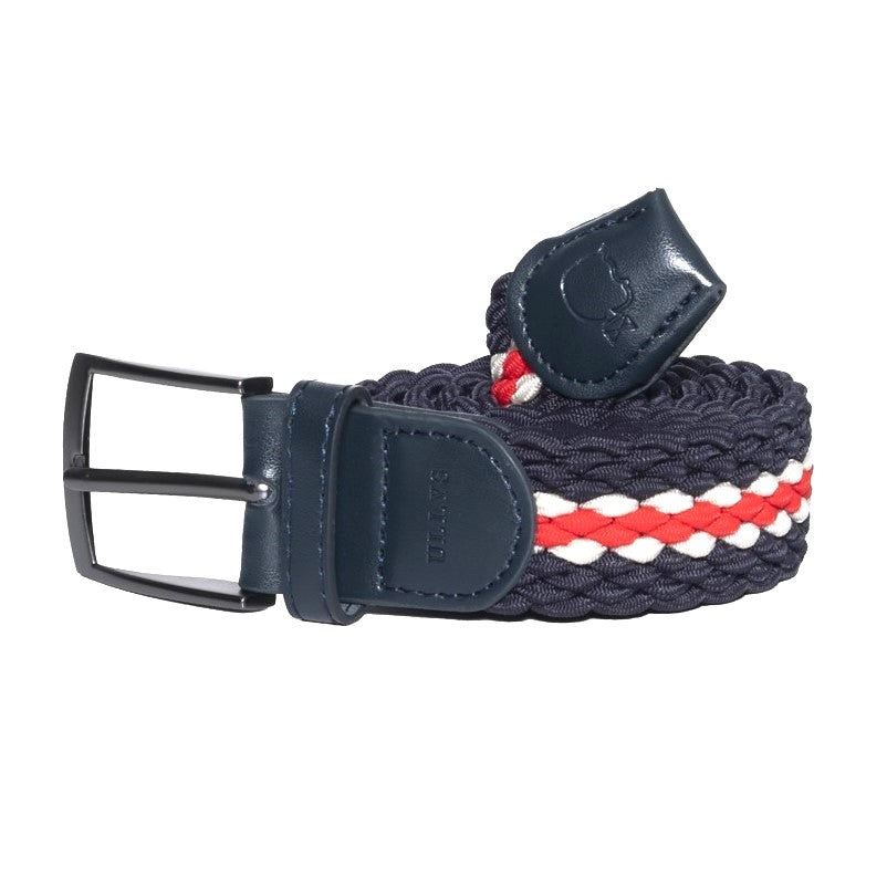 CEINTURE TRESSÉE TRICOLORE - BLEU MARINE, BLANC ET ROUGE