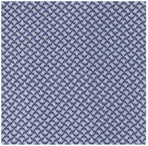 DANDY BOX VII - NOEUD PAPILLON ET POCHETTE COTON À MOTIF ORIGAMI - BLEU ET BLANC