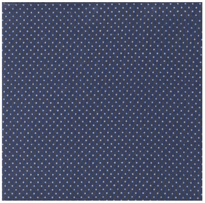 DANDY BOX XIX - NOEUD PAPILLON ET POCHETTE COTON À MOTIF POIS - BLEU MARINE ET BLANC