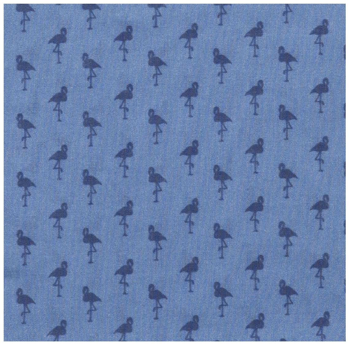 DANDY BOX XXII - NOEUD PAPILLON ET POCHETTE COTON À MOTIF FLAMAND ROSE –  BLEU JEAN ET BLEU MARINE