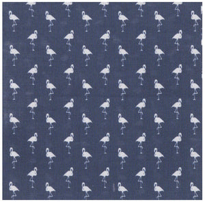 DANDY BOX XXV - NOEUD PAPILLON ET POCHETTE COTON À MOTIF FLAMAND ROSE –  BLEU MARINE ET BLANC