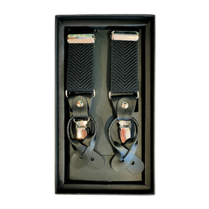 BRETELLES HOMME – NOIR INTENSE - CHEVRONS