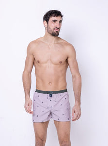 LE PIRATE - CALEÇON EN COTON AUBERGINE, BLEU, KAKI