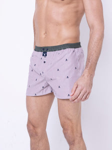 LE PIRATE - CALEÇON EN COTON AUBERGINE, BLEU, KAKI