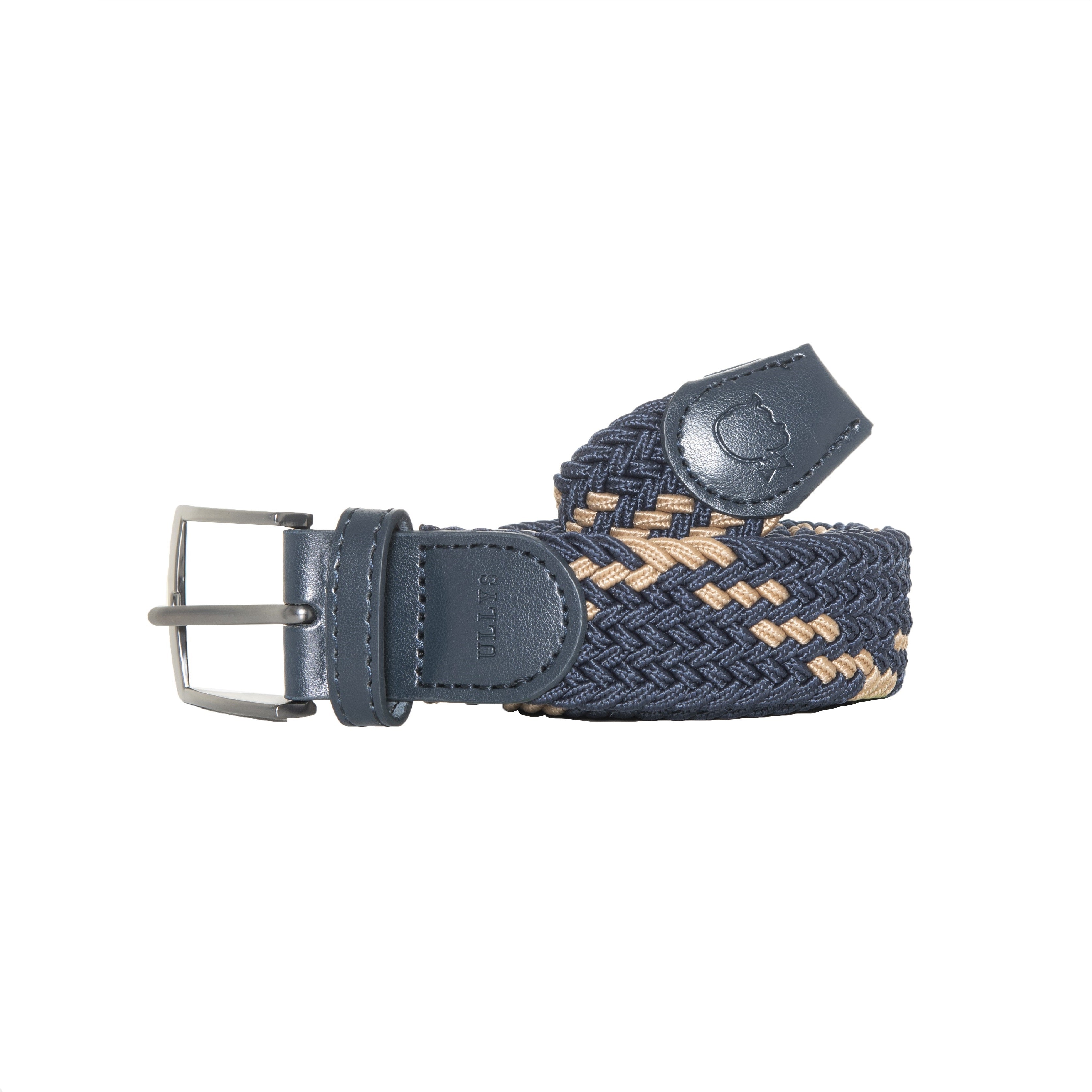 CEINTURE TRESSÉE - BLEU MARINE ET BEIGE