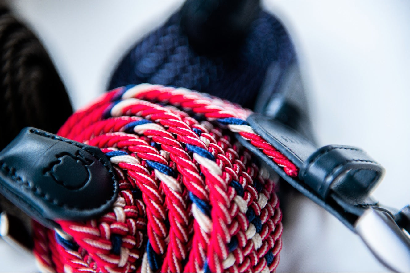 CEINTURE TRESSÉE - ROUGE, BLANC ET BLEU