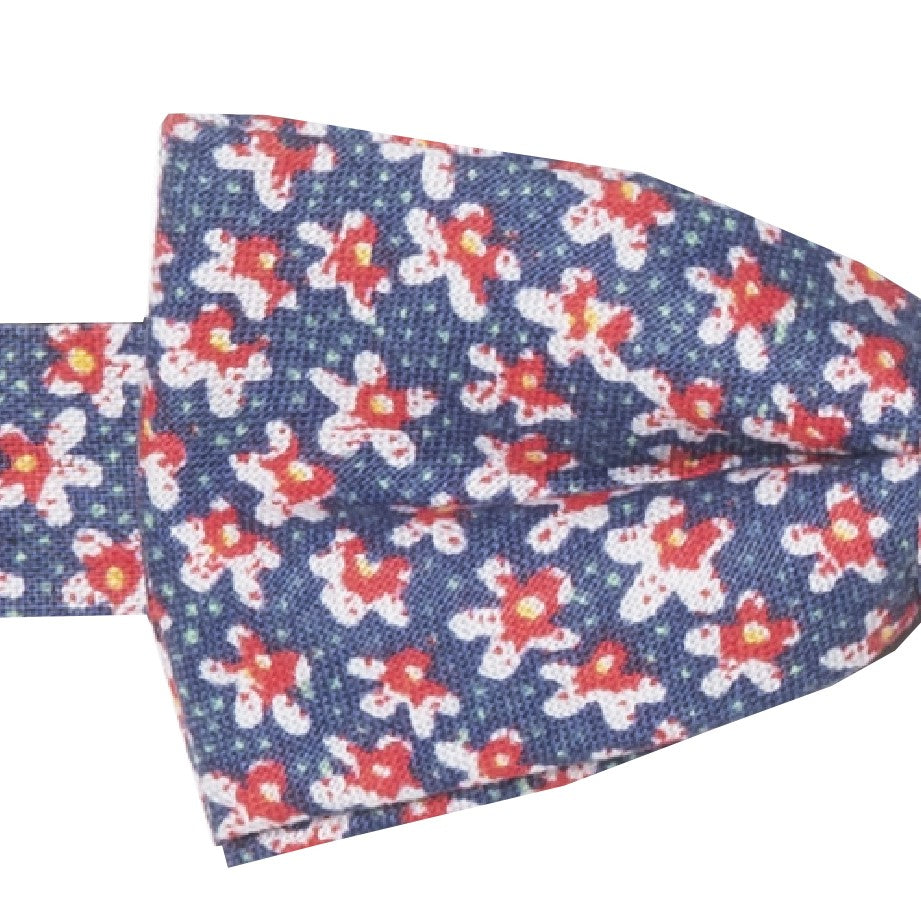 ÉROS - NOEUD PAPILLON COTON À MOTIF FLORAL - ROSE, BLANC, BLEU ET JAUNE