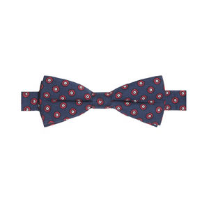 EURYBIE - NOEUD PAPILLON COTON À MOTIF COCARDE – BLEU, ROUGE ET BLANC